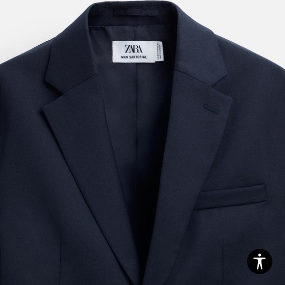 ZARA 100% WOOL SUIT JACKET size 36 - Picture 2 of 7